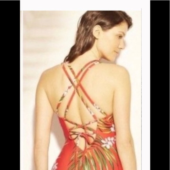 Strappy Back V-Wire One Piece Swimsuit Kona - Picture 2 of 7